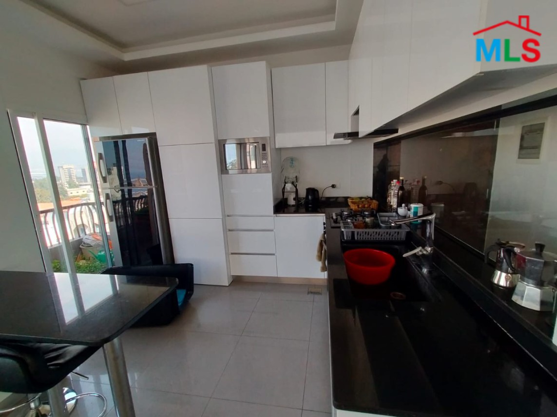 Renovated & Furnished Apartment with Sea & City View For Rent in Mar Mikhael