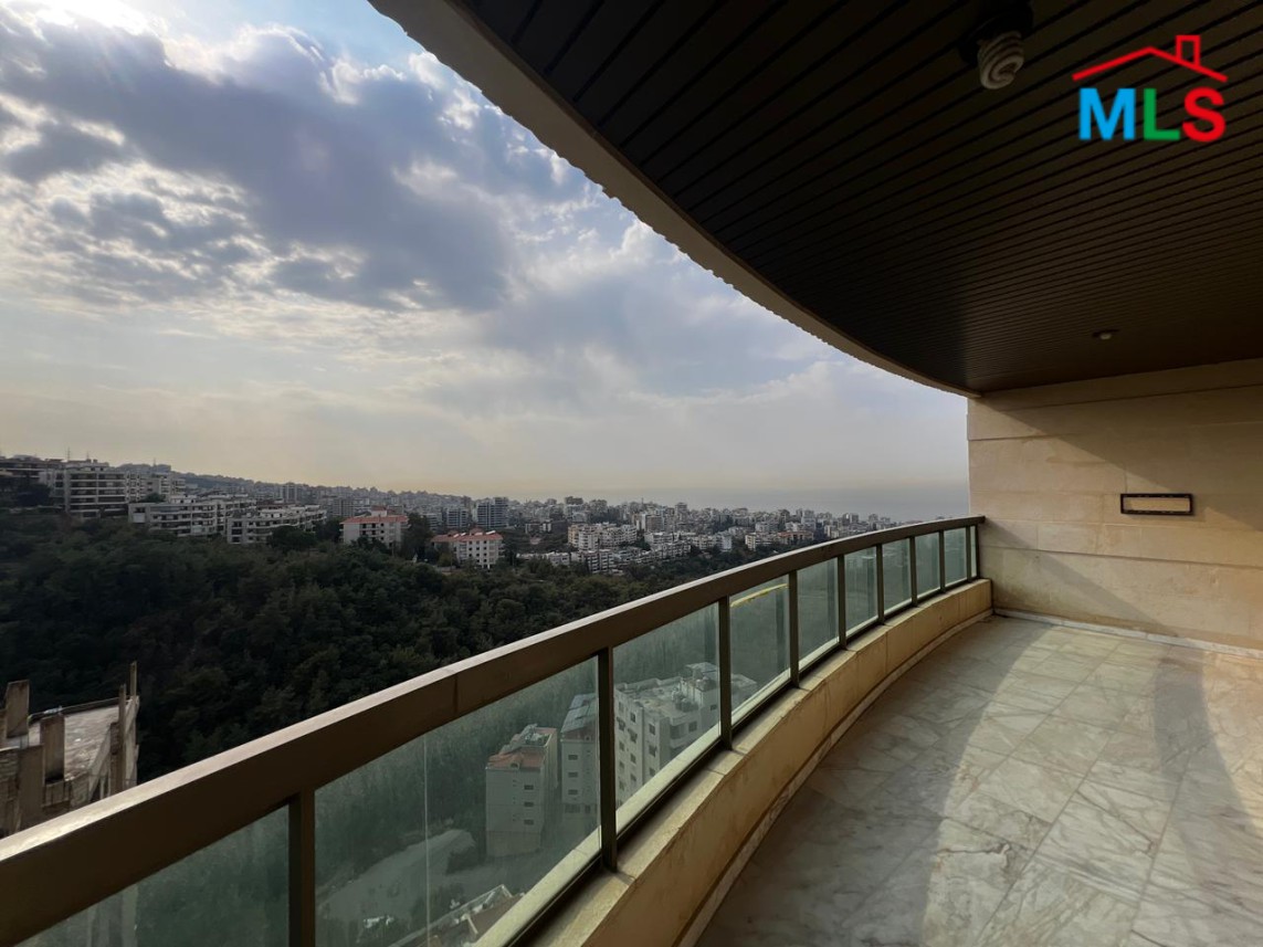 Furnished Apartment With Great Mountain View For Rent in Bchamoun