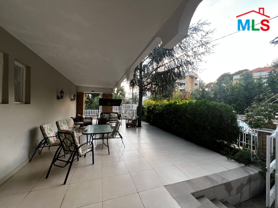 Furnished & Spacious Apartment with Garden & Mountain View For Rent in Baabdat