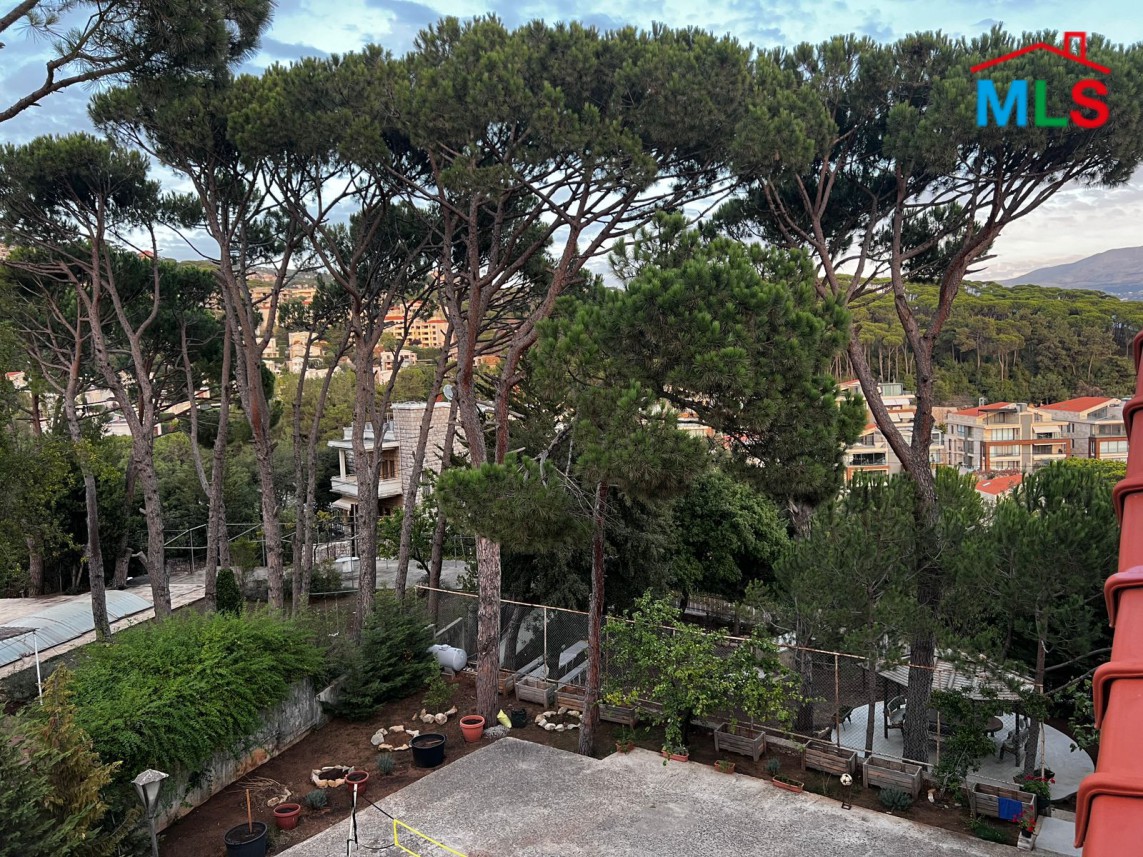 Furnished & Spacious Apartment with Garden & Mountain View For Rent in Baabdat