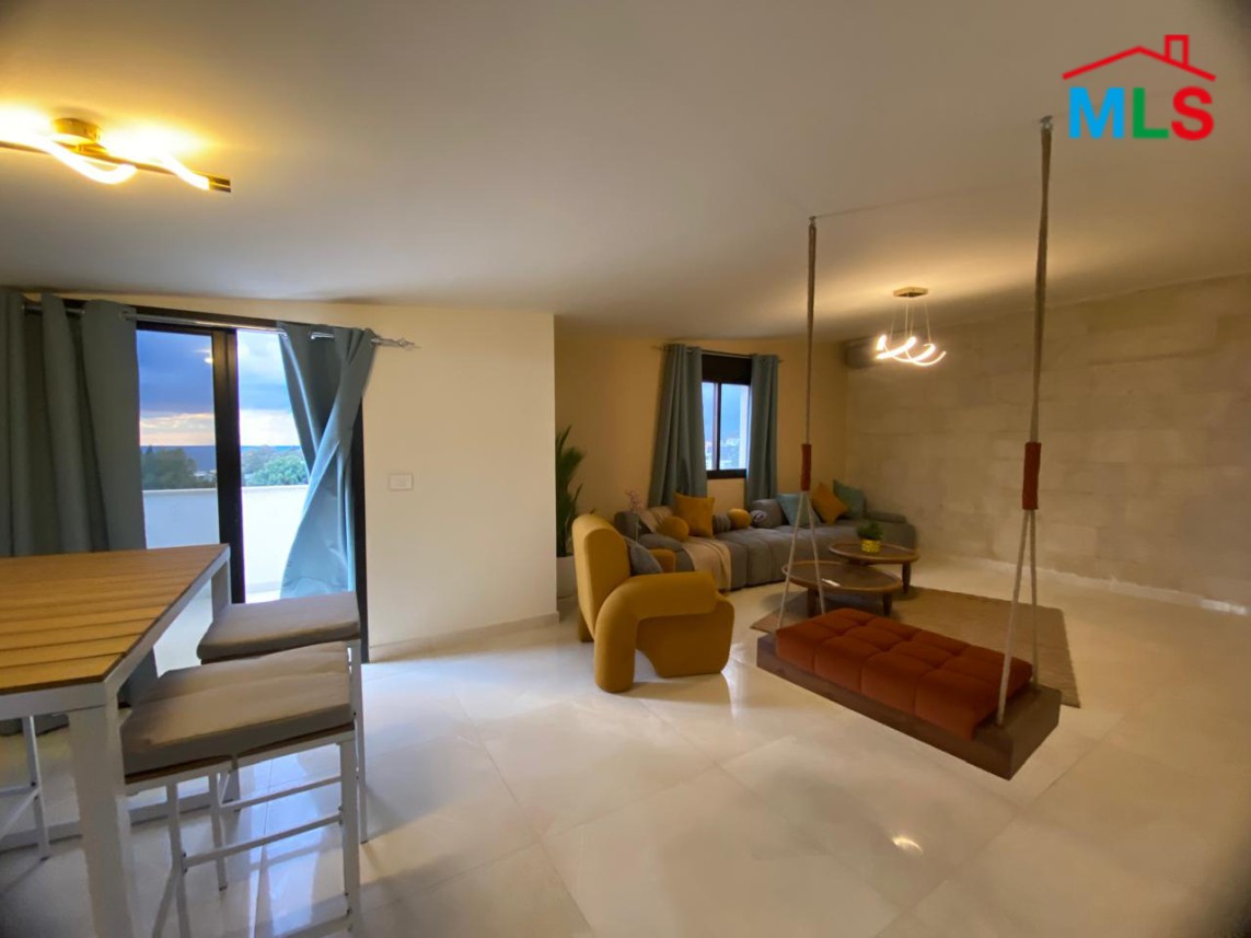 Fully Furnished Roof Apartment With Seaview For Rent in Batroun