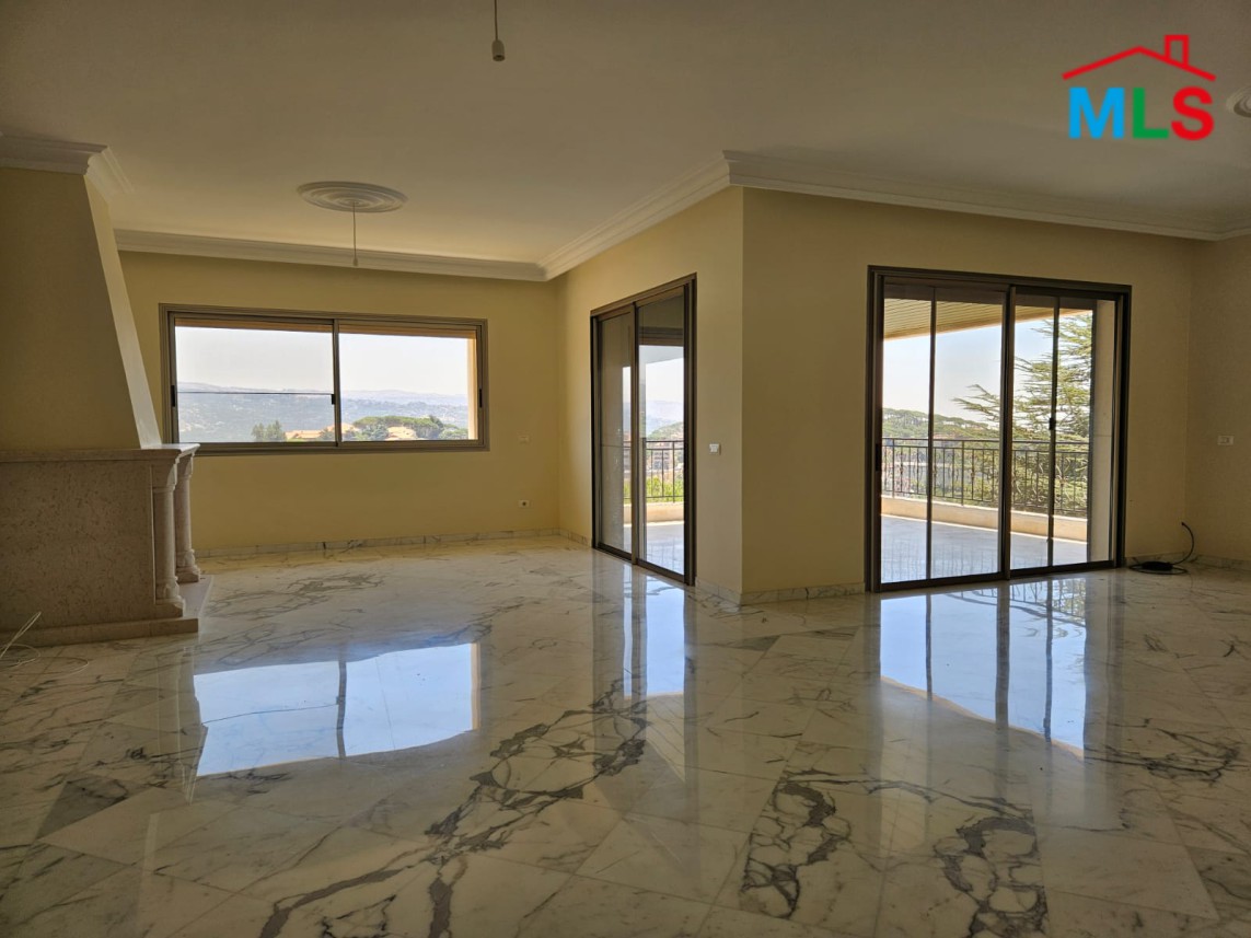 Spacious Apartment With Terrace For Rent in Baabdat