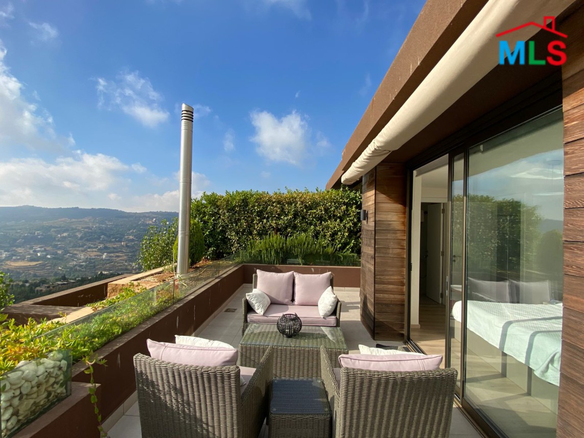 Fully Furnished Duplex Chalet with Terrace for Rent in RedRock Faqra