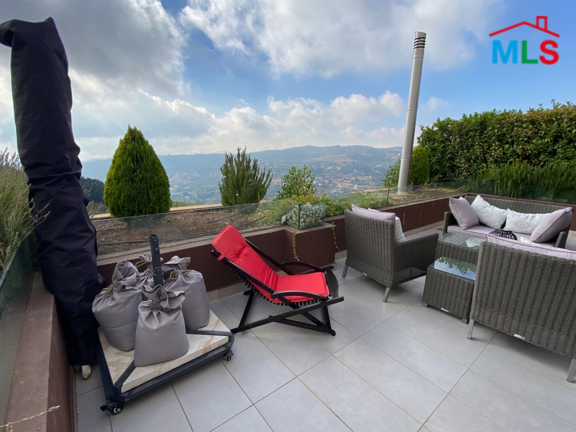 Fully Furnished Duplex Chalet with Terrace for Rent in RedRock Faqra