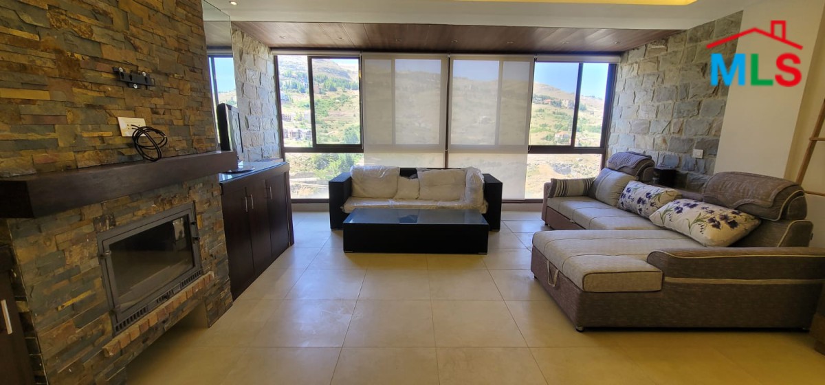 Decorated & Furnished Duplex Chalet With Mountain View For Rent in Faraya
