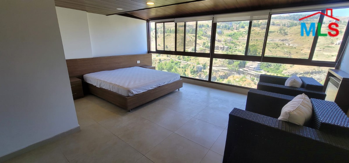 Decorated & Furnished Duplex Chalet With Mountain View For Rent in Faraya