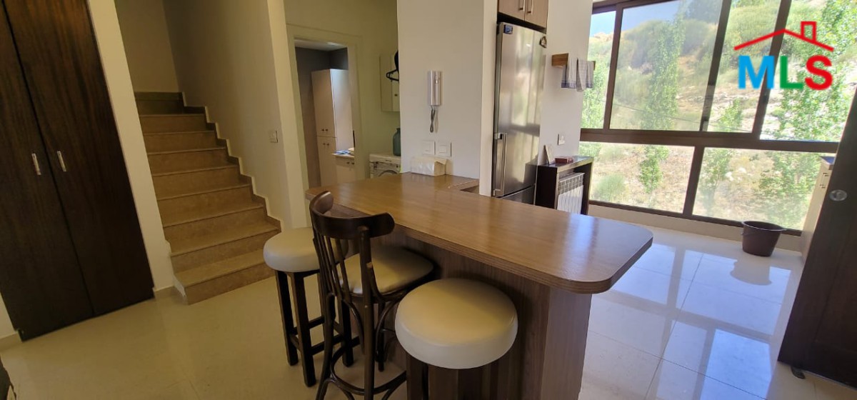 Fully Furnished Decorated Duplex Chalet With Mountain View For Rent in Faraya