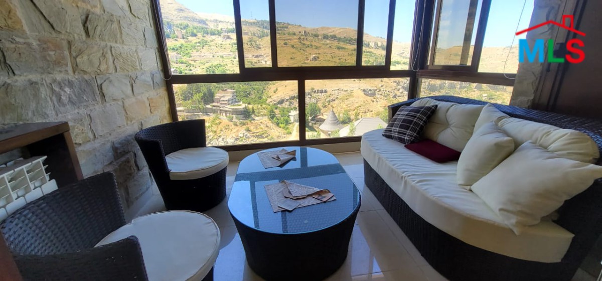 Fully Furnished Decorated Duplex Chalet With Mountain View For Rent in Faraya