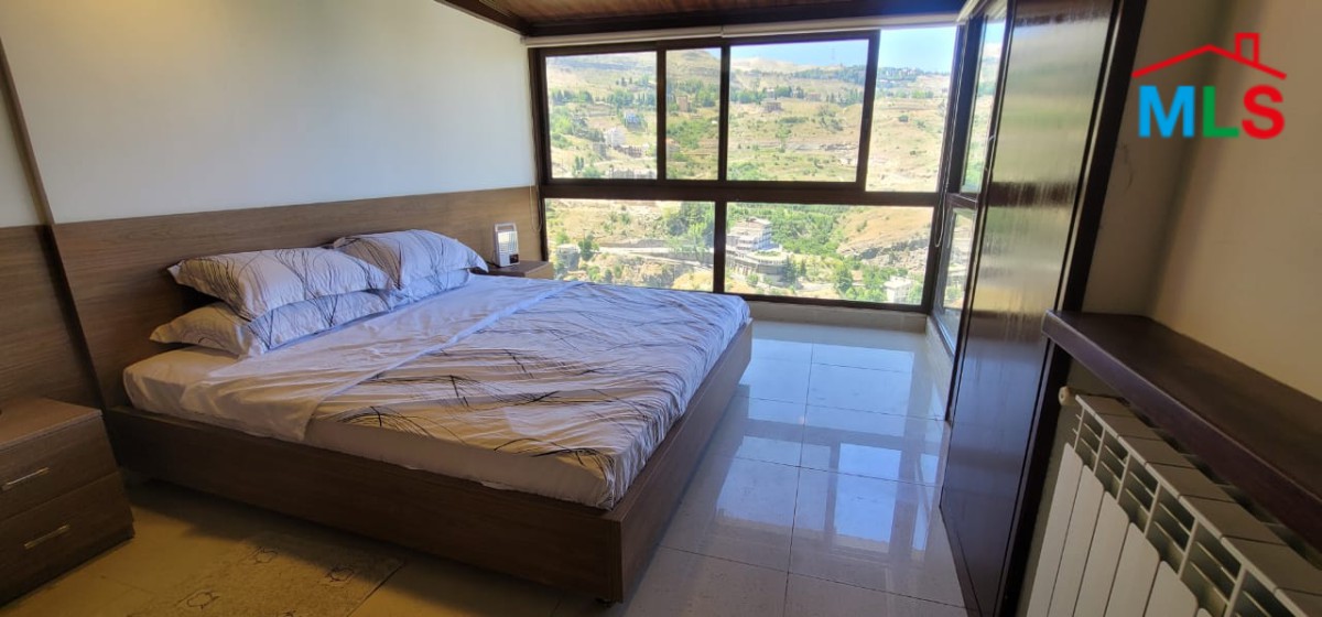 Fully Furnished Decorated Duplex Chalet With Mountain View For Rent in Faraya