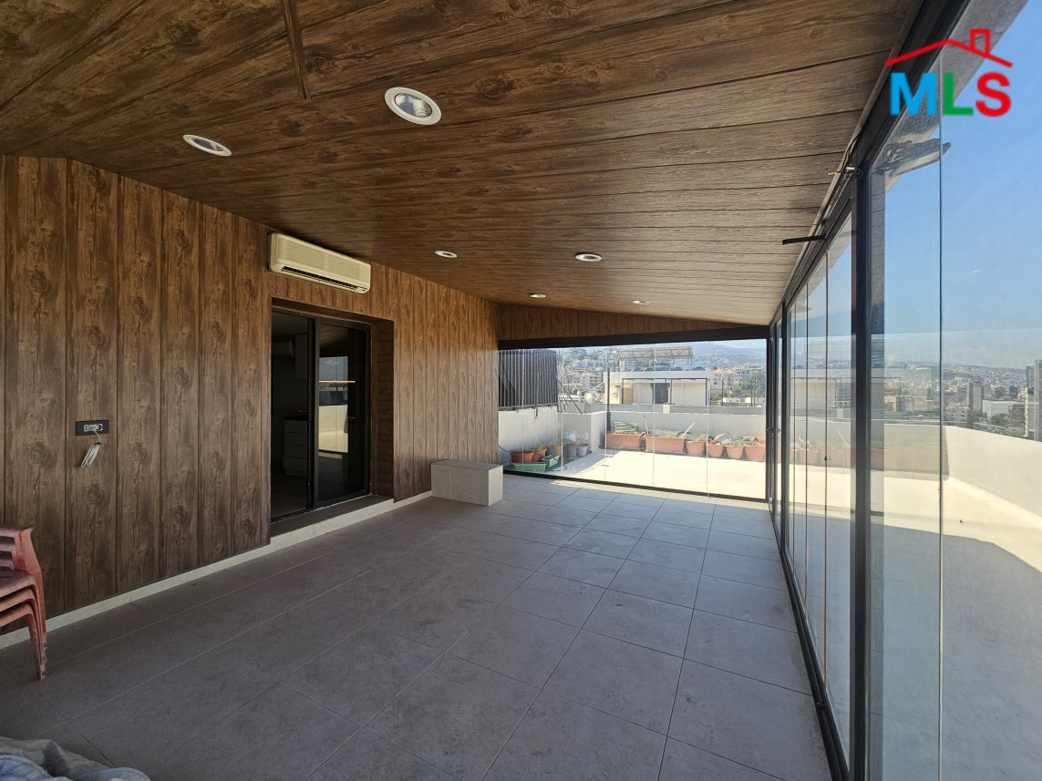 Fully Furnished Apartment With Roof For Rent in Dbayeh