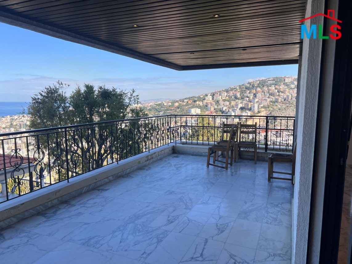Fully Furnished Decorated Apartment With Terrace For Rent in Bsalim
