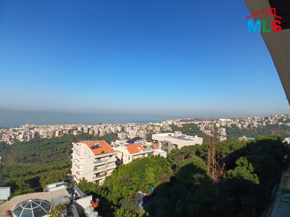 Spacious High-End Apartment With Great Sea View For Rent in Rabieh