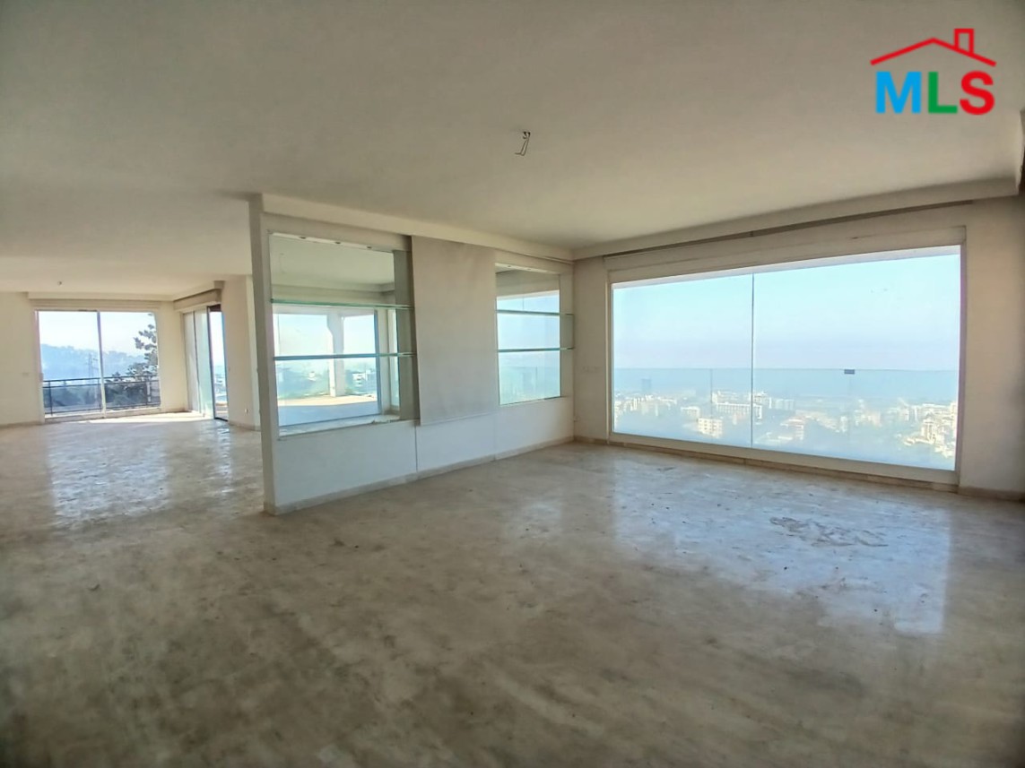 Spacious High-End Apartment With Great Sea View For Rent in Rabieh
