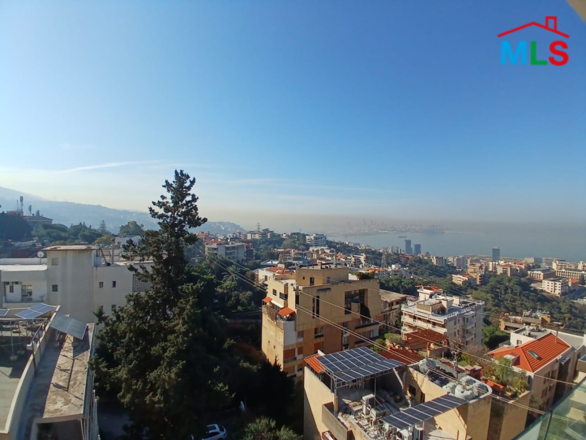 Spacious High-End Apartment With Great Sea View For Rent in Rabieh