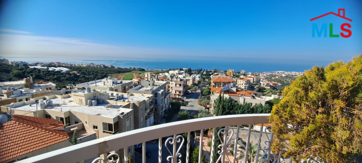 Semi-Furnished Apartment With Panoramic Seaview For Rent in Hboub