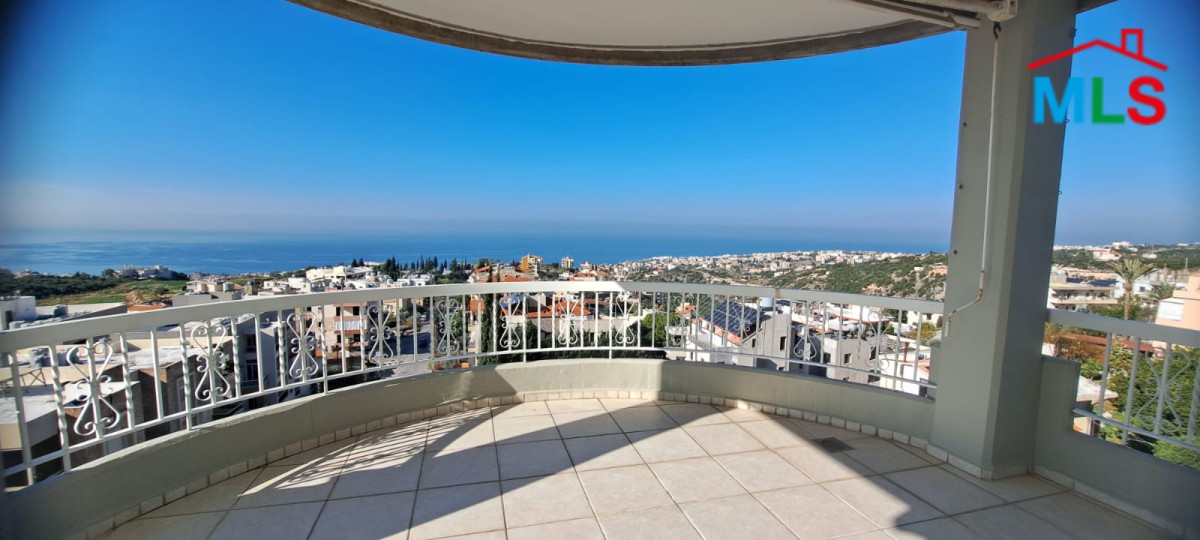 Semi-Furnished Apartment With Panoramic Seaview For Rent in Hboub