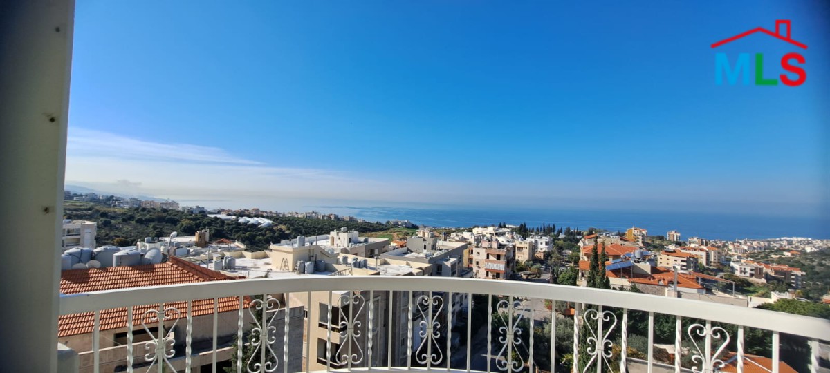 Semi-Furnished Apartment With Panoramic Seaview For Rent in Hboub