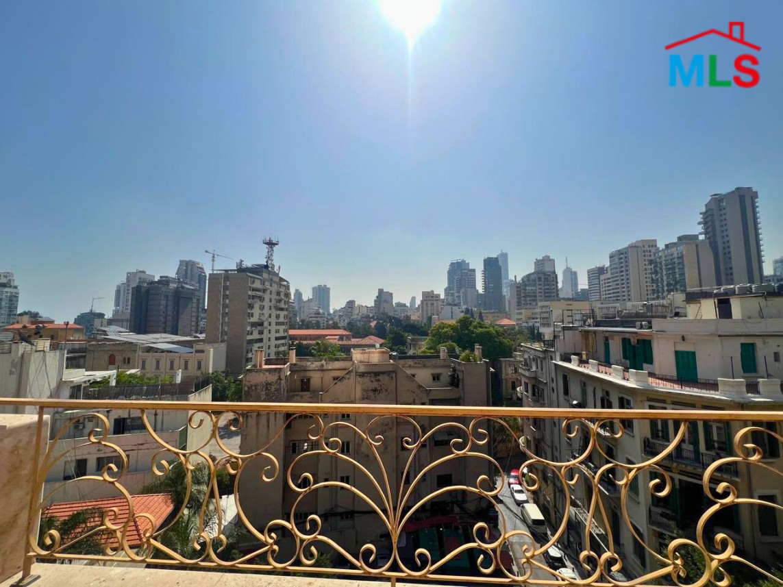 Bright & Sunny Apartment with City View For Rent in Achrafieh, Close to Monot