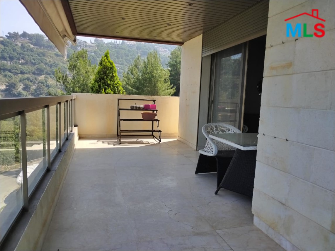 Furnished Apartment With Terrace & Garden for Rent In Kfarhbeib