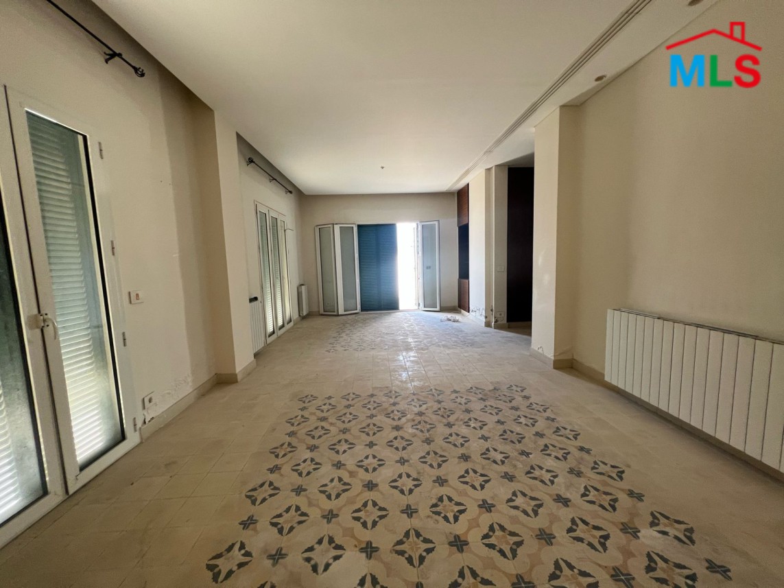 High Ceiling Vintage Apartment with Terrace for Rent In Achrafieh
