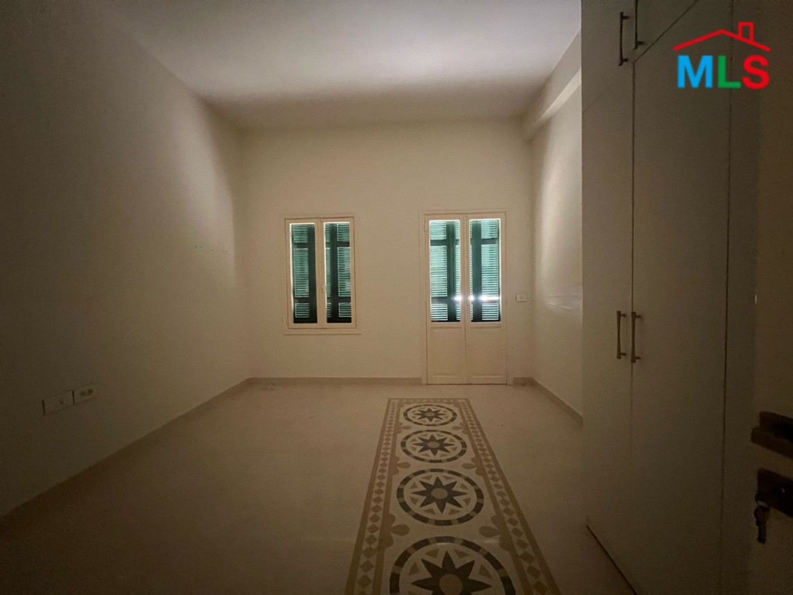 High Ceiling Vintage Apartment with Terrace for Rent In Achrafieh
