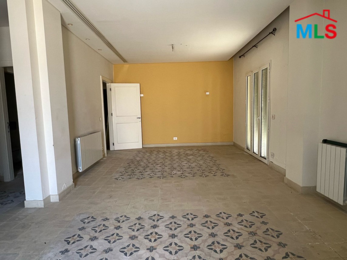 High Ceiling Vintage Apartment with Terrace for Rent In Achrafieh