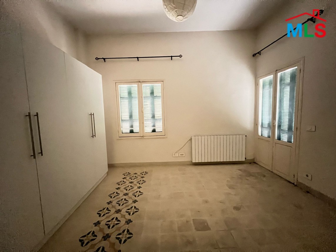 High Ceiling Vintage Apartment with Terrace for Rent In Achrafieh