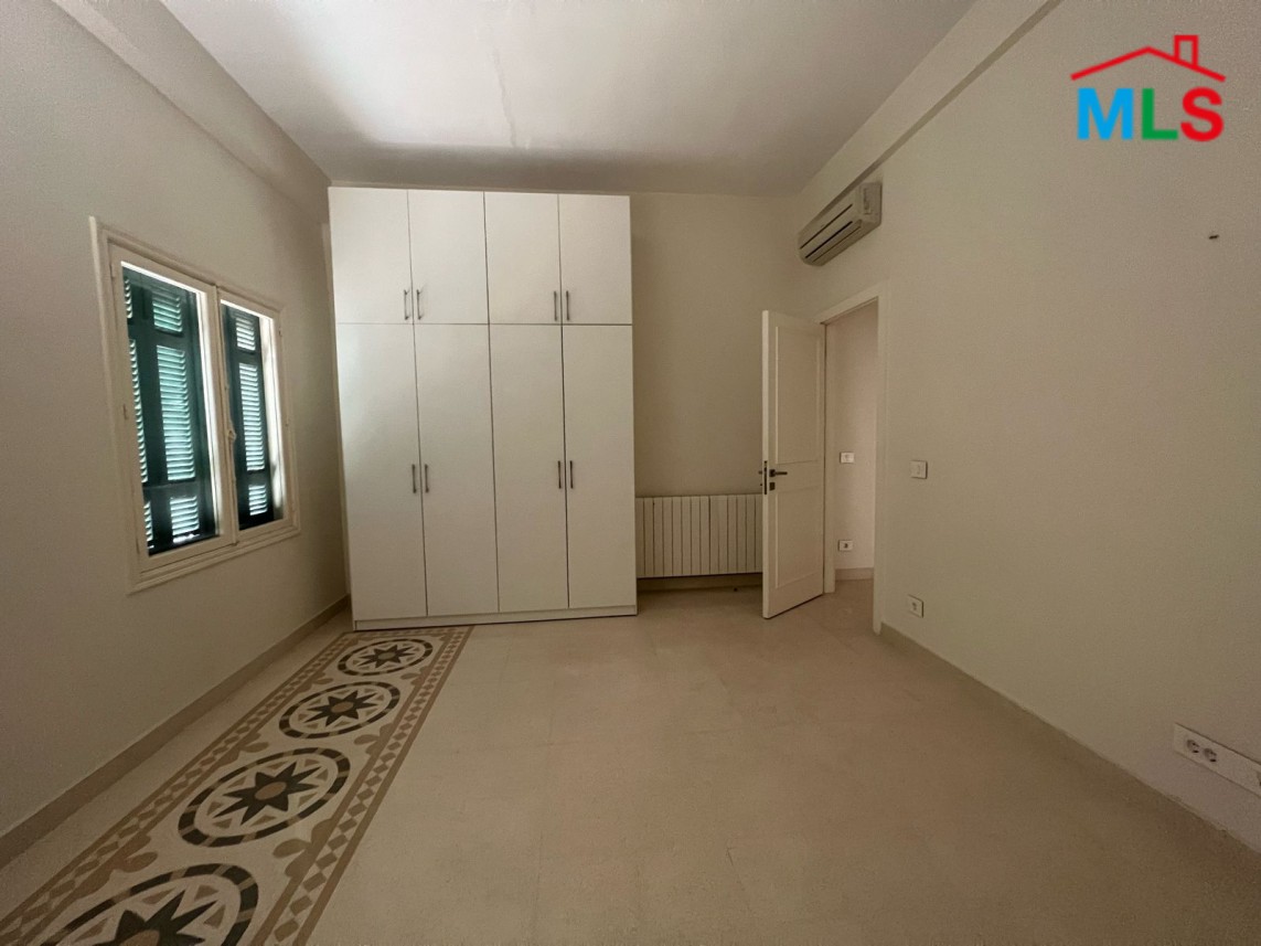 High Ceiling Vintage Apartment with Terrace for Rent In Achrafieh
