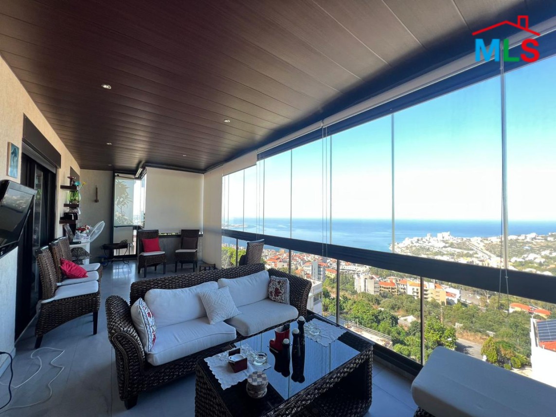 Fully Furnished Apartment for Rent With An Amazing Seaview In Kfarhbeib