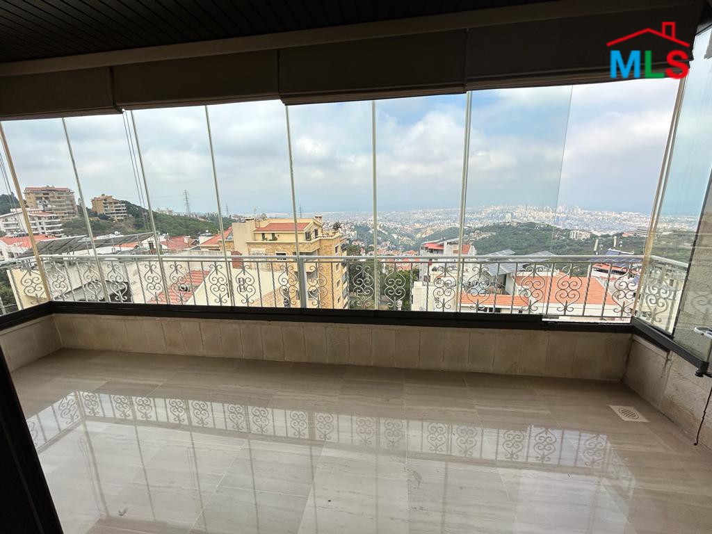 Semi-Furnished Apartment With Outstanding View for Rent In Ain Saadeh