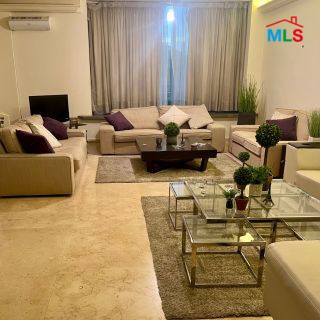 Furnished Apartment with 60 Sqm Backyard for Rent In Kfarhbeib