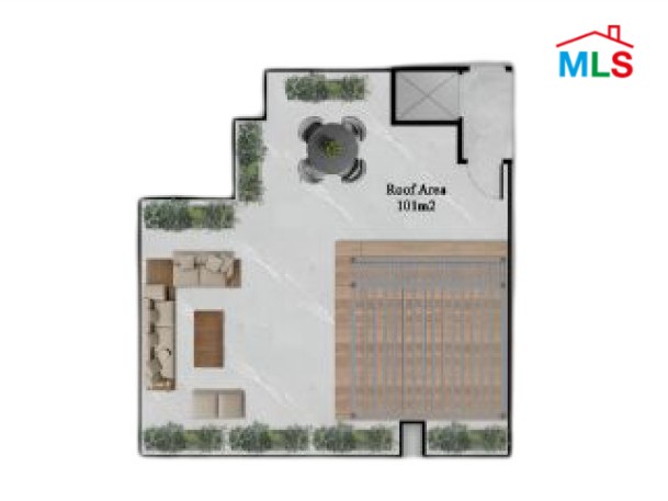 Under-Construction! 4-Bedroom Apartment with Roof For Sale in Koura