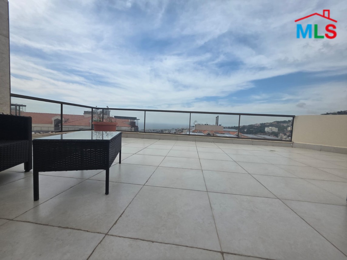 Duplex with Great View and a Terrace For Sale in Bsalim