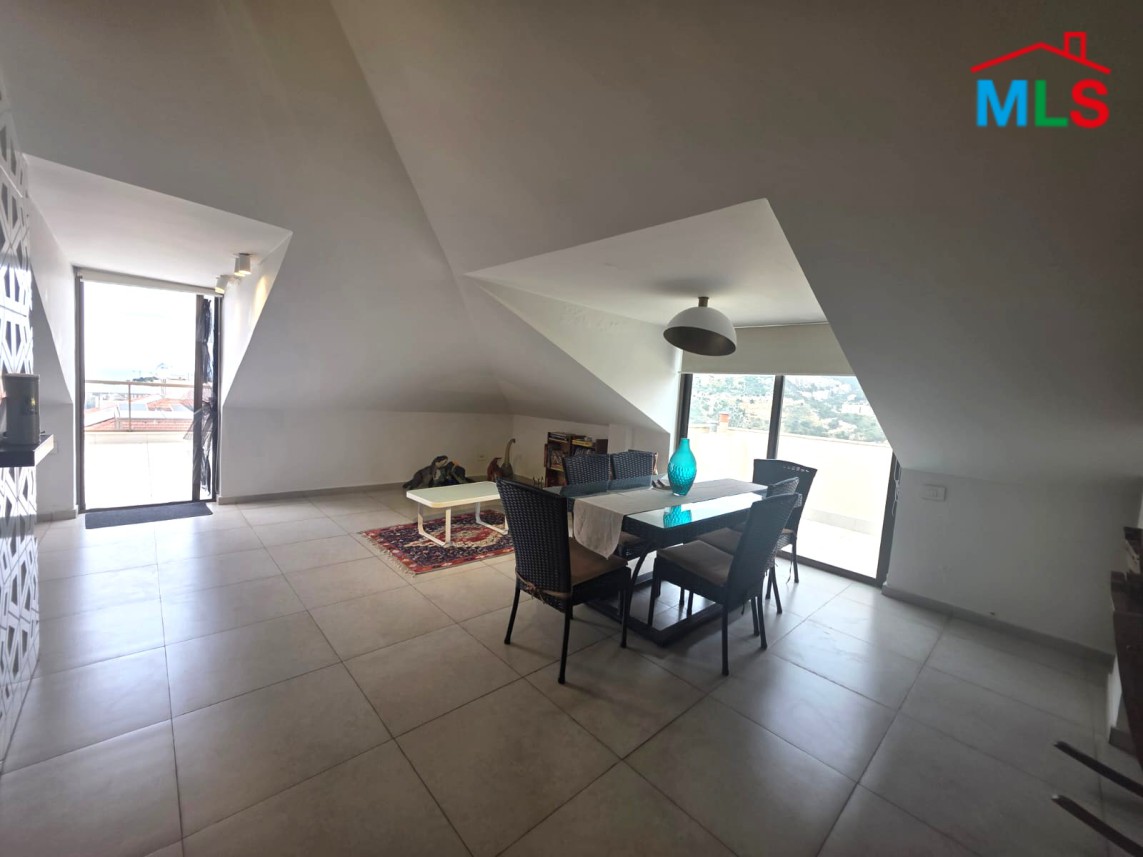 Duplex with Great View and a Terrace For Sale in Bsalim