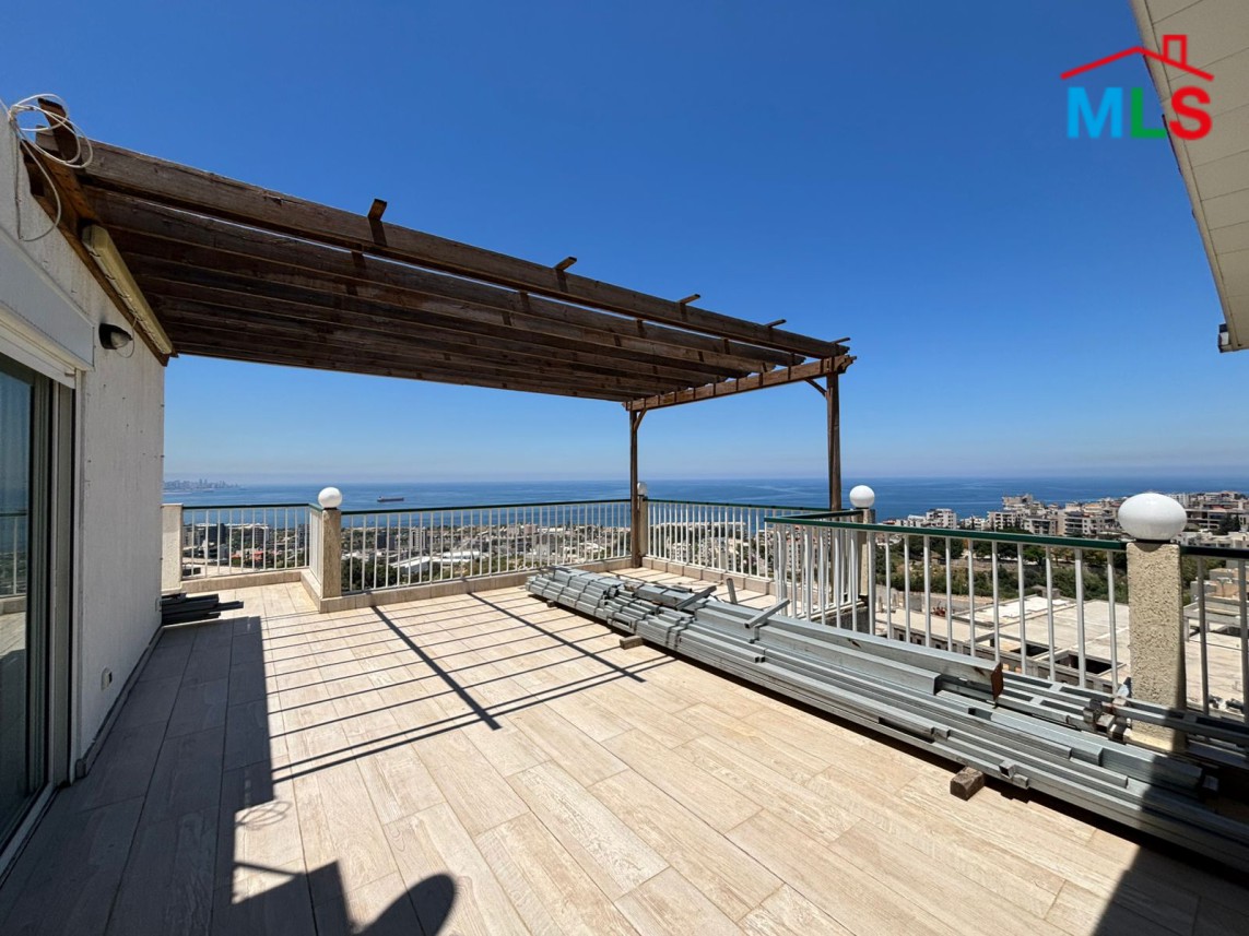 Duplex With Open Sea View in A Gated Community For Sale In Dbayeh
