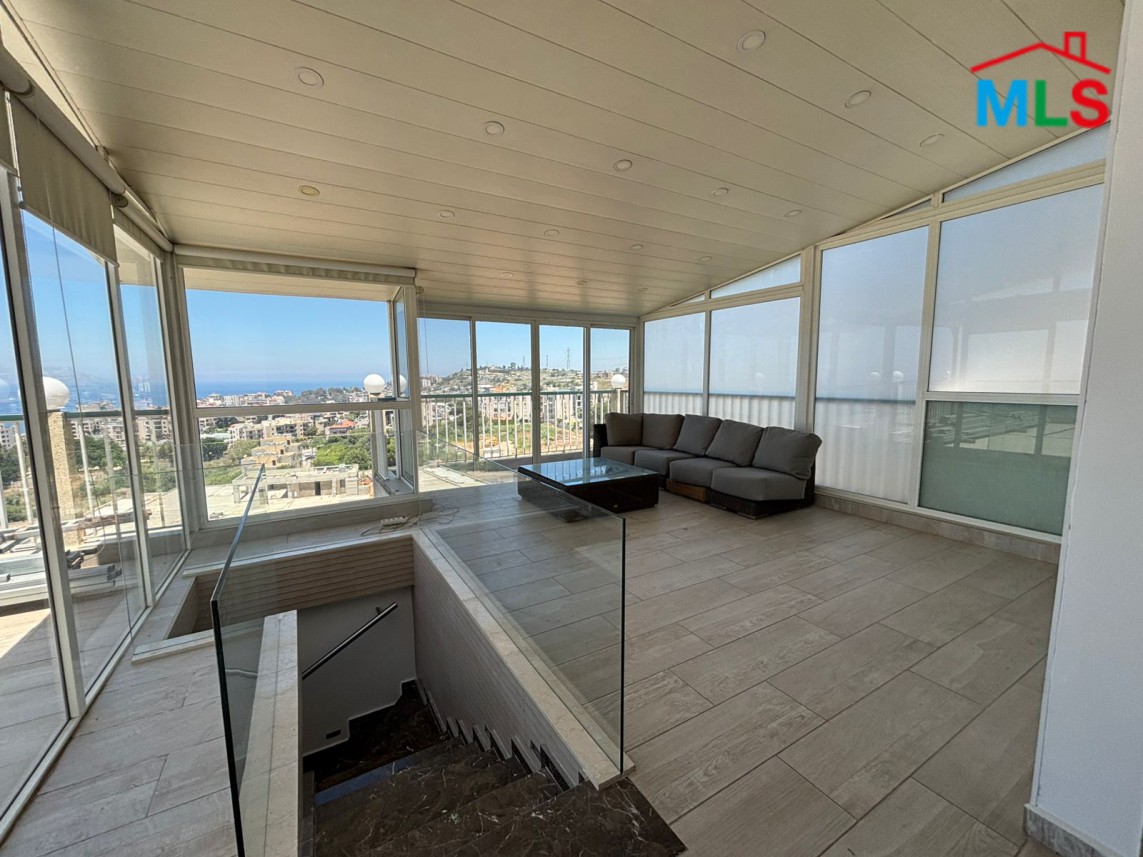 Duplex With Open Sea View in A Gated Community For Sale In Dbayeh