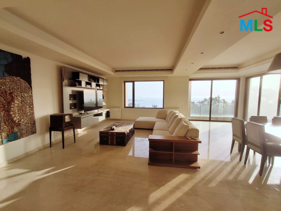 Furnished 3-Bedroom Apartment with Sea View For Sale in Kfarhbeib