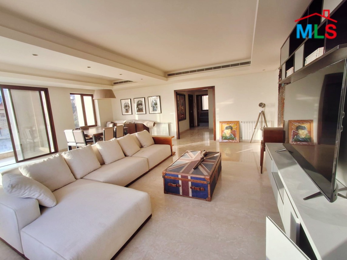 Furnished 3-Bedroom Apartment with Sea View For Sale in Kfarhbeib