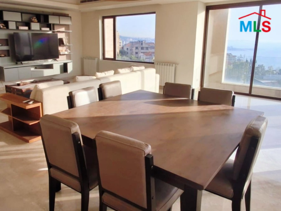 Furnished 3-Bedroom Apartment with Sea View For Sale in Kfarhbeib