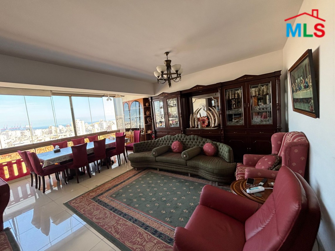 Semi-Furnished Apartment in a Well-Known Tower For Sale in Jdeideh