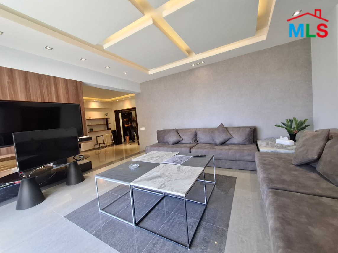 Modern Furnished 3 Bedroom Apartment with Terrace For Sale in Kfaryassine