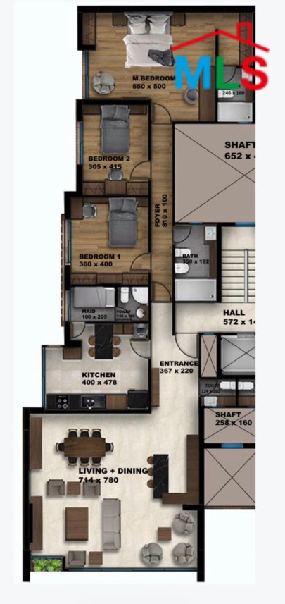 An Under-Construction Apartment With Terrace For Sale in Monteverde
