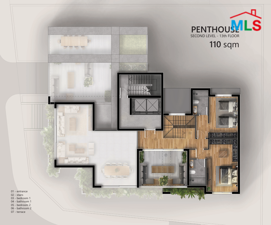 Under Construction Spacious Penthouse For Sale in Achrafieh
