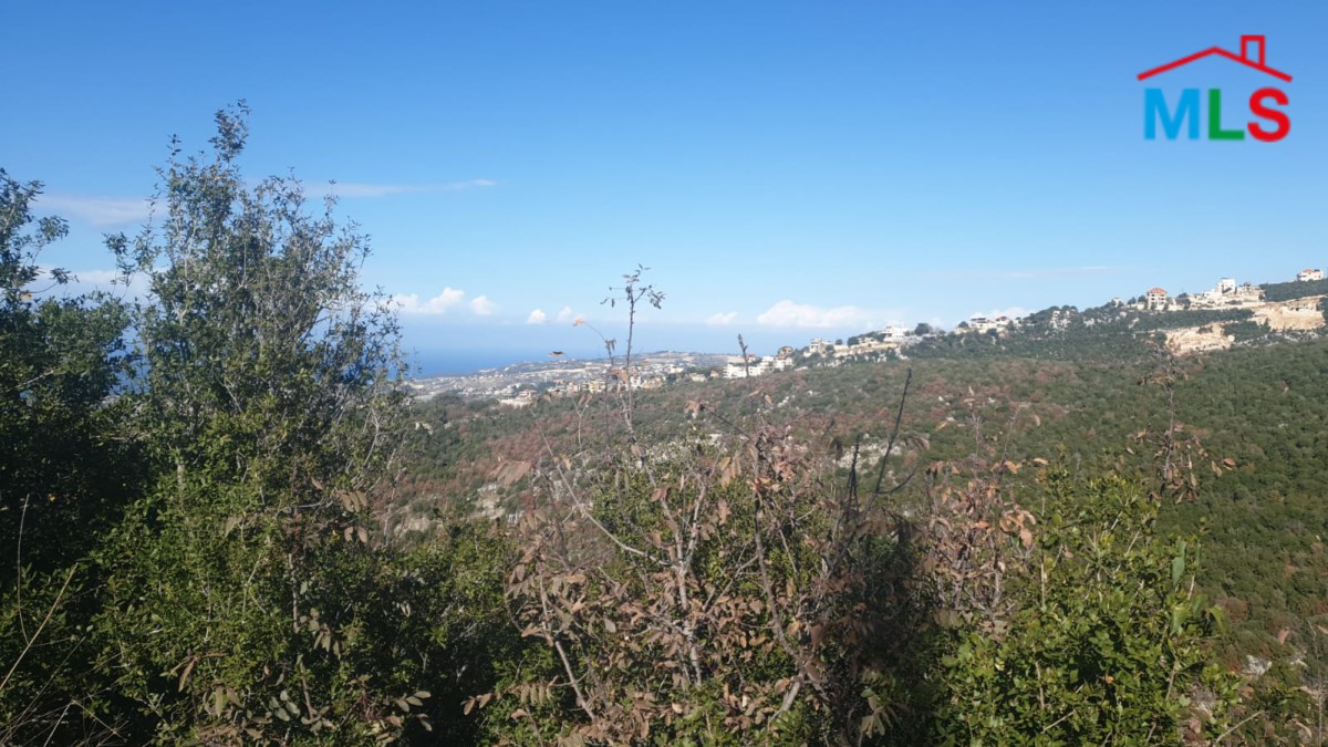 A 1,350 SQM Land With Beautiful View For Sale in Kfarkwas, Hboub