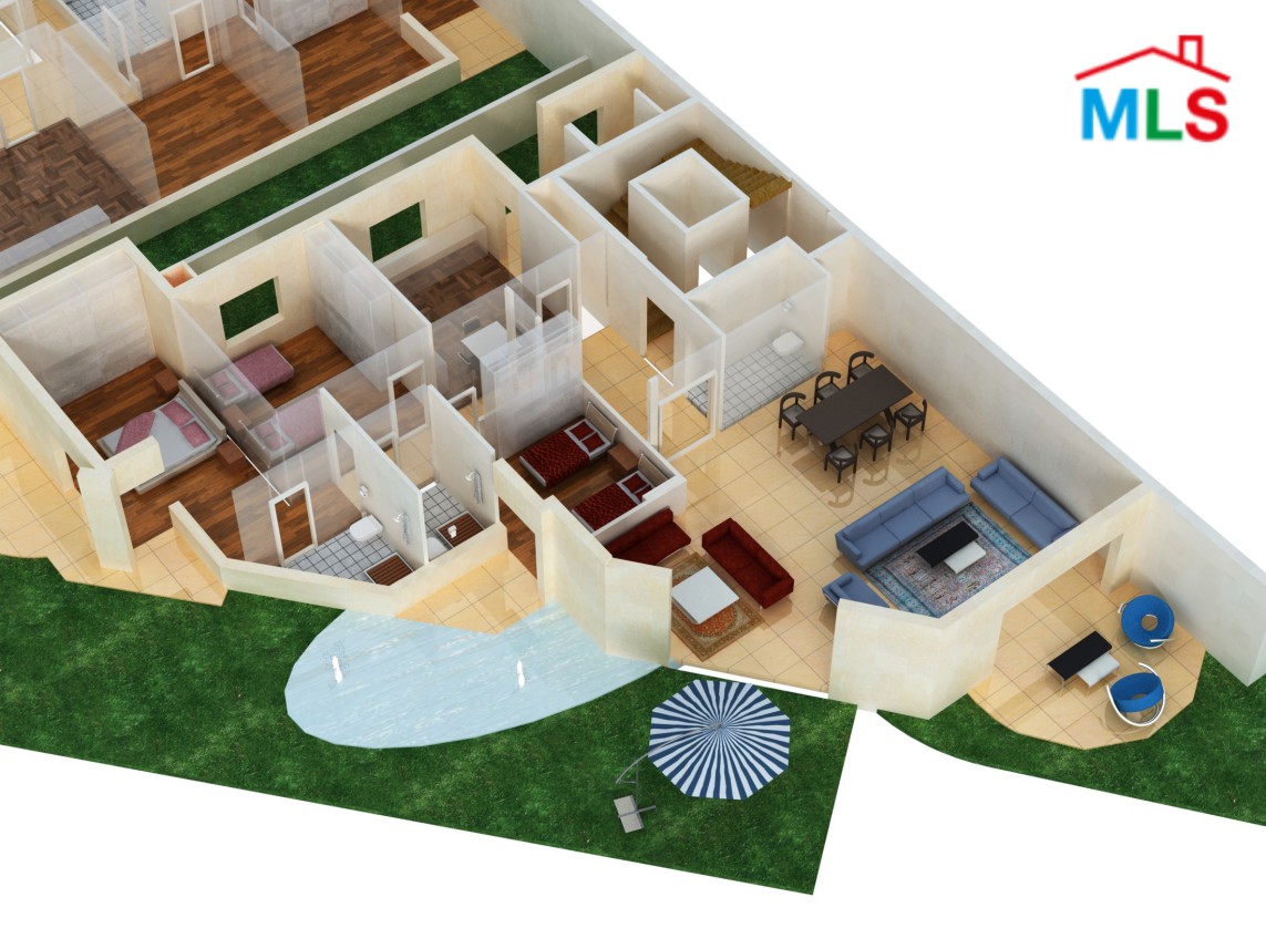 3-Bedroom Apartment with Garden For Sale in New Project in Ballouneh