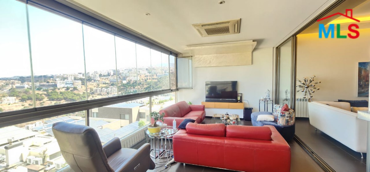 Spacious Apartment With Open View For Sale in Mar Takla, Hazmieh