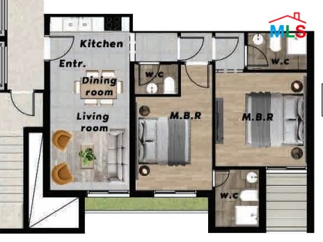 Under-Construction 2-Bedroom Apartment For Sale in Achrafieh, Near Adlieh