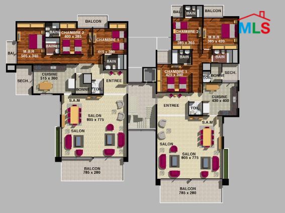 3-Bedroom Apartment For Sale in Baabdat