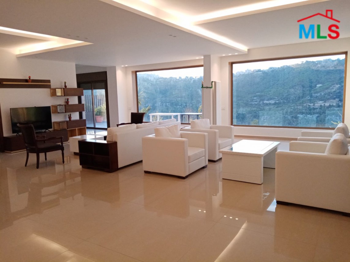 Furnished Apartment With High-End Finishing & Mountain View For Sale in Qortada