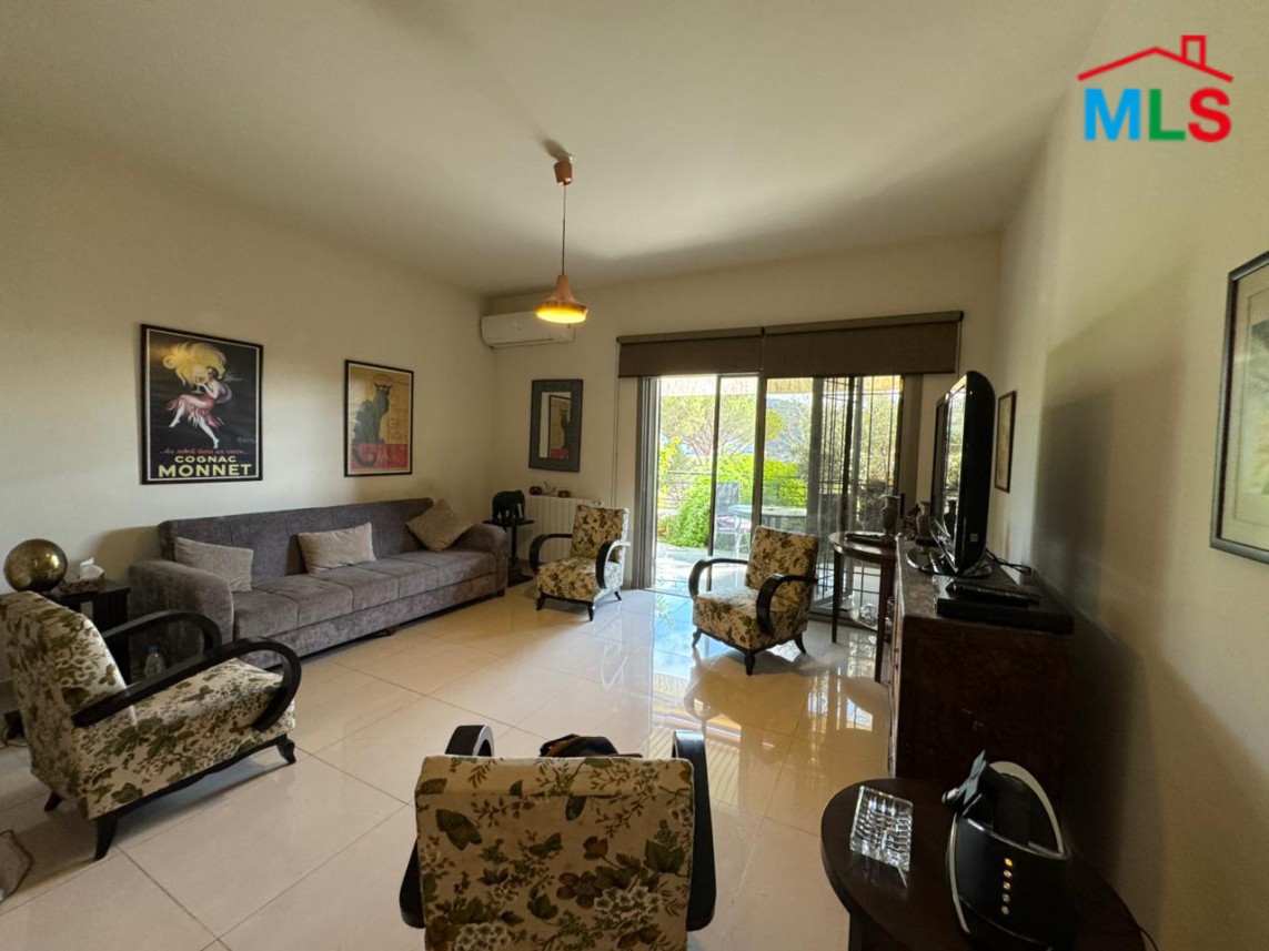 Furnished Apartment with Garden And Great Mountain View For Sale in Baabdat